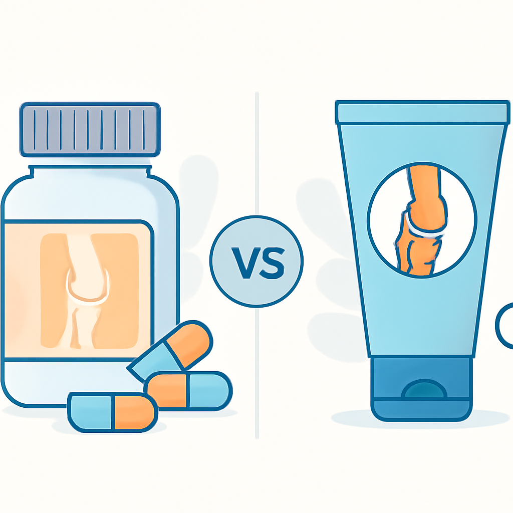 Suplemento en cápsulas vs cremas para articulaciones: ¿cuál elegir?